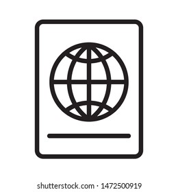 passport icon vector design template