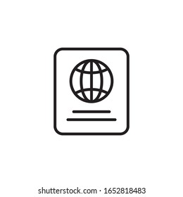 Passport icon vector design template