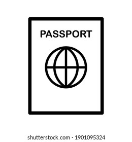 Plantilla de diseño de vector de icono de Passport