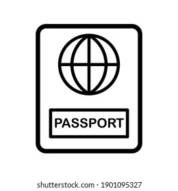 Passport icon vector design template