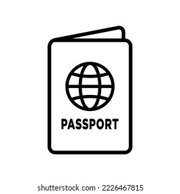 passport icon vector design template in white background