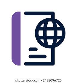 Passport-Symbol. Vektorgrafik-Doppelton-Symbol für Ihre Website, Ihr Handy, Ihre Präsentation und Ihr Logo-Design.