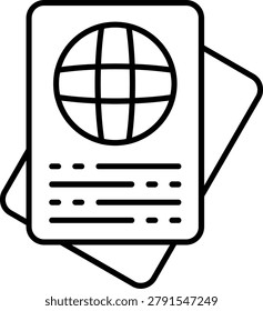 Passport Icon Vector Element line icon design vector icons