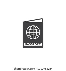 Vector de icono de Passport en estilo plano. Aislado sobre fondo blanco.