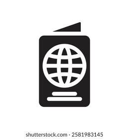 Passport icon Vector flat thin line illustration