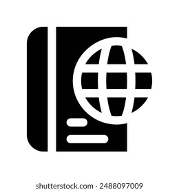 icono de pasaporte. icono de glifo de Vector para tu Sitio web, móvil, presentación y diseño de logotipo.