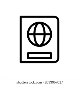 Passport-Symbol, Vektorgrafik-Illustration