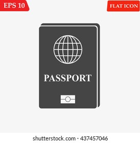 Passport icon. Vector illustration