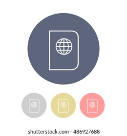 passport icon. vector illustration