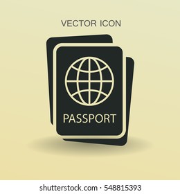 Passport icon vector illustration