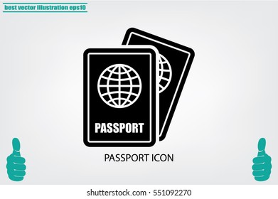 passport icon vector illustration