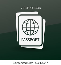Passport icon vector illustration