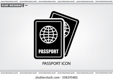 passport icon vector illustration.