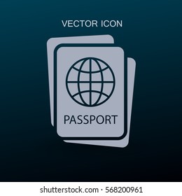 Ilustración del vector de icono de Passport