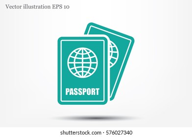 passport icon vector illustration.