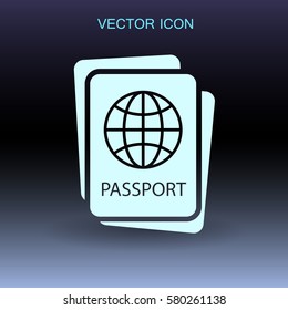 Passport icon vector illustration