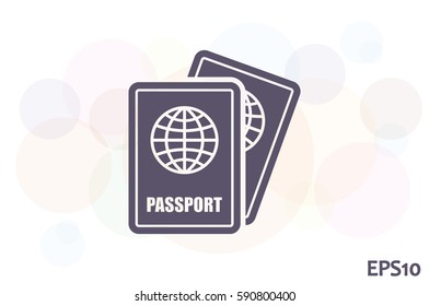 passport icon vector illustration.