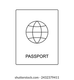 diseño de ilustración vectorial de icono de pasaporte