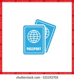 passport icon vector illustration EPS 10