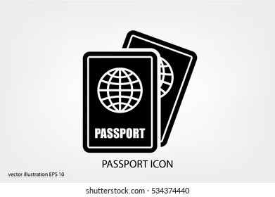 passport icon vector illustration EPS 10.