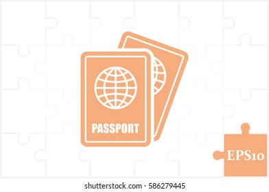 passport icon vector illustration EPS 10.
