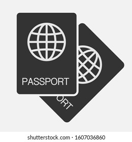 Passport Icon. Vector. Illustration. Isolate on white background.