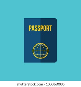 Passport icon vector illustration isolated on background