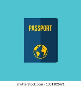 Passport icon vector illustration isolated on background.