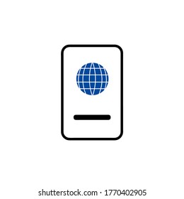 plantilla de logotipo de ilustración de vector de icono de pasaporte