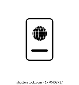 passport icon vector illustration logo template