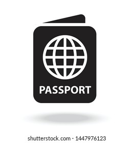 Passport icon vector illustration,Passport book flat icon