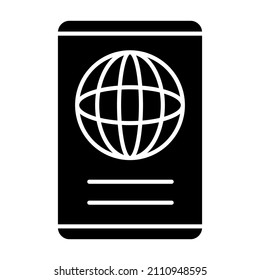 Imagen vectorial de icono de Passport. También se puede usar para aplicaciones web, aplicaciones móviles y medios impresos.