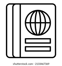 Imagen vectorial de icono de Passport. También se puede usar para aplicaciones web, aplicaciones móviles y medios impresos.