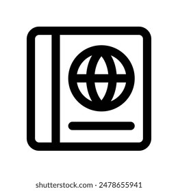 passport icon. vector line icon for your website, mobile, presentation, and logo design.