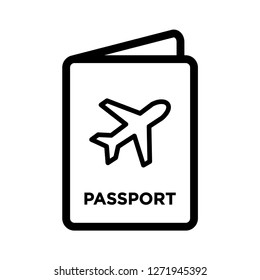 Passport icon, vector logo isolated Illustration