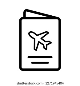Passport icon, vector logo isolated Illustration