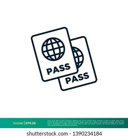 Passport Icon Vector Logo Template
