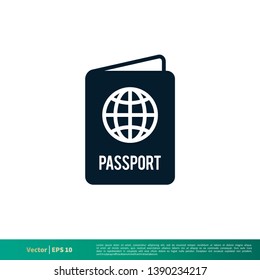 Passport Icon Vector Logo Template