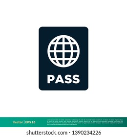 Passport Icon Vector Logo Template