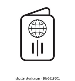 Passport Icon Vector Logo Template Illustration Design