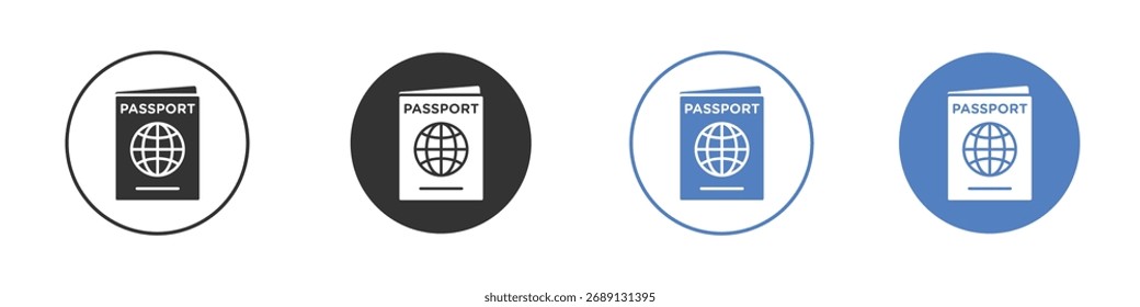 Icono de pasaporte Vector. Diseño de ilustración de Plantilla de logotipo