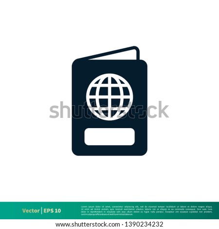Passport Icon Vector Logo Template