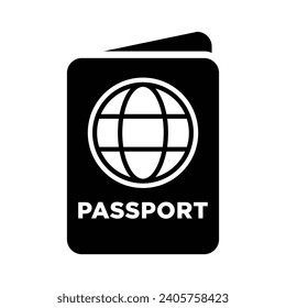 Passport icon vector on trendy design