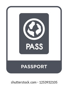 passport icon vector on white background, passport trendy filled icons from Hotel and restaurant collection, passport simple element illustration