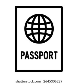 passport icon vector on white background
Vector icon on white background travel
