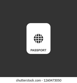 passport icon vector. passport sign on black background. passport icon for web and app