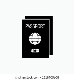 Passport Icon - Vector, Sign and Symbol for Design, Presentation, Website or Apps Elements. 