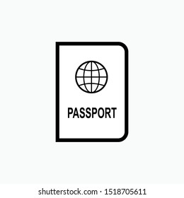 Passport Icon - Vector, Sign and Symbol for Design, Presentation, Website or Apps Elements. 