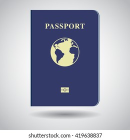 Passport icon. Vector stock illustration.