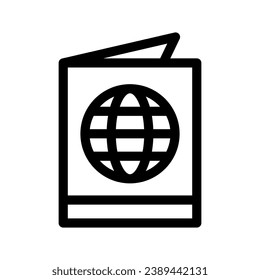 Passport Icon Vector Symbol Design Illustration